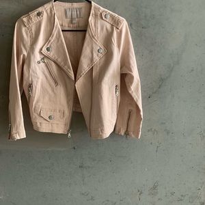 Baby pink Banana Republic Moto jacket